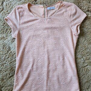 Calvin Klein Lace Pink Top Size: Medium